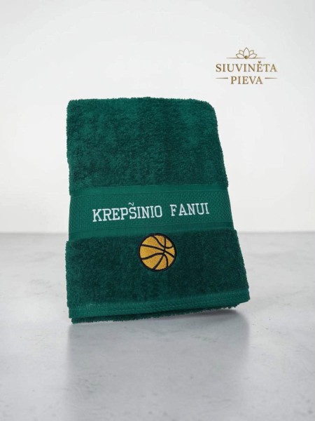  Siuvinėtas rankšluostis Krepšinio fanui (pagaminta)
