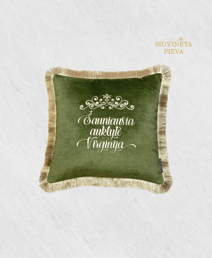 Siuvinėta pagalvėlė “Šauniausia mokytoja”