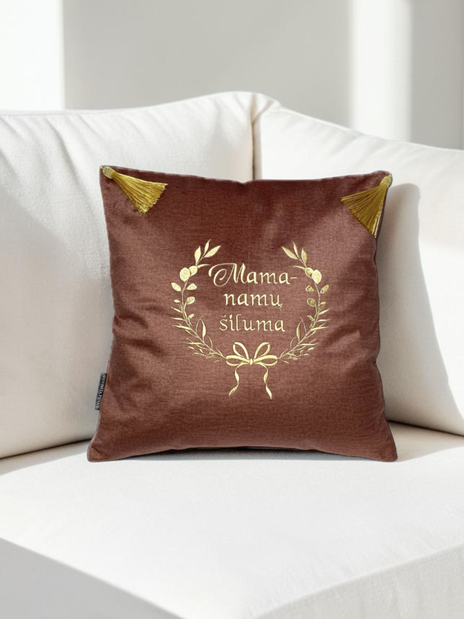 "Mama - namų šiluma"  pagalvėlė mamai