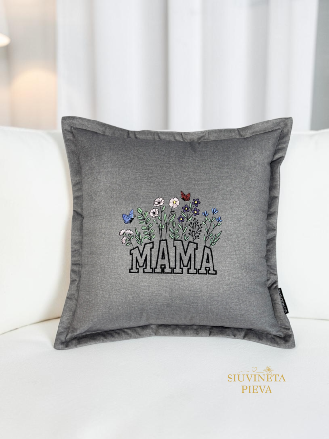 Dovana Mamai /pagalvėlė "Siuvinėta pieva"