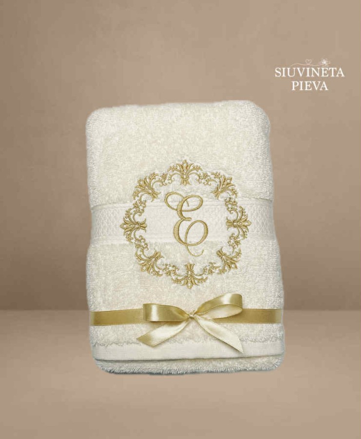 Rankšluostis su inicialiu "Elegancija"