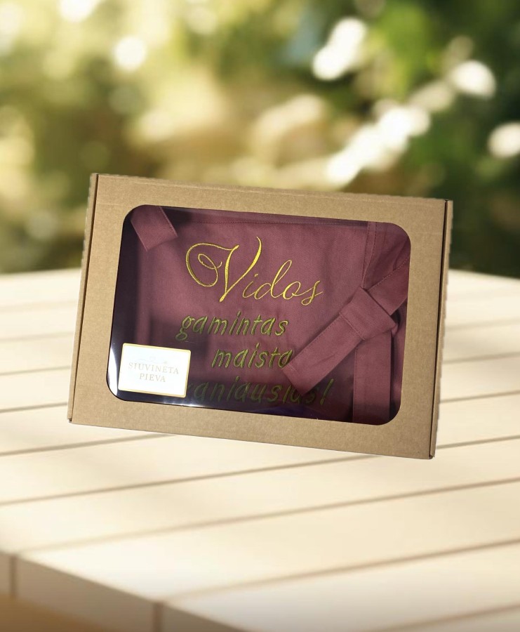 Dėžutė su langeliu prijuostei. 