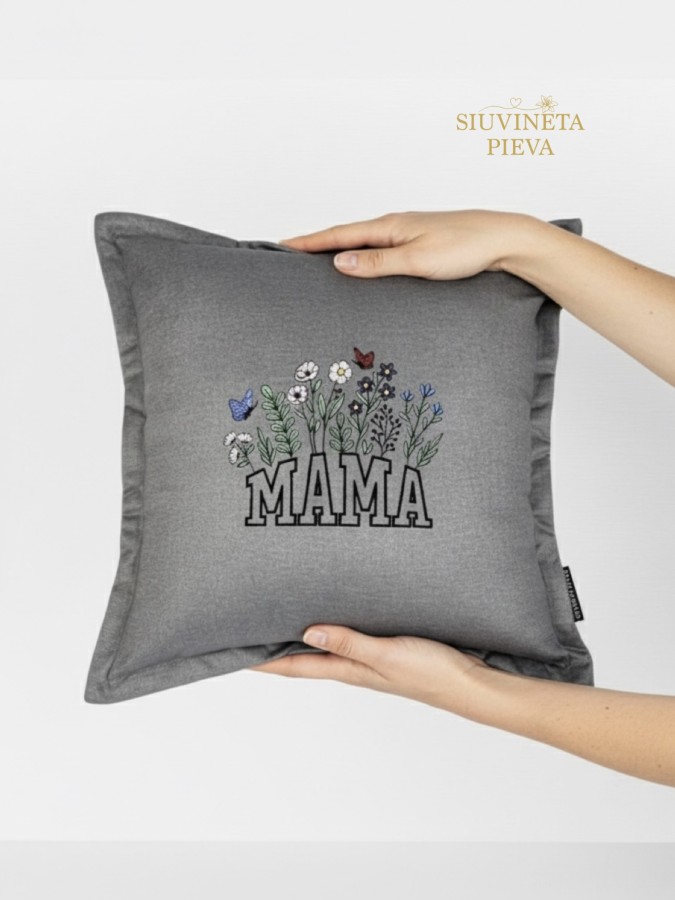 Dovana Mamai /pagalvėlė "Siuvinėta pieva"