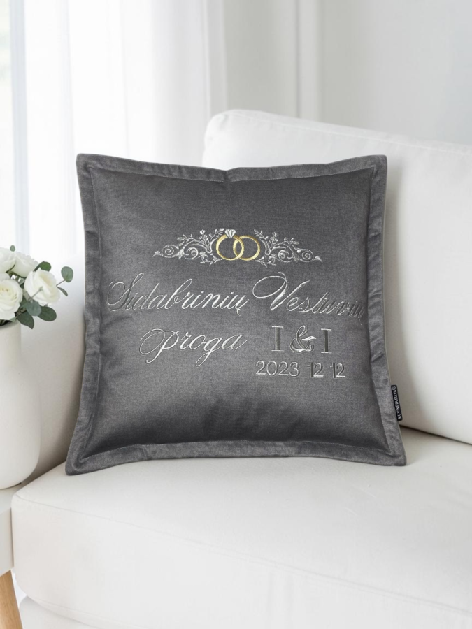 Pagalvėlė sidabrinių vestuvių proga