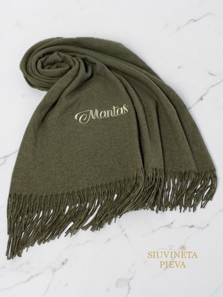 Pledas, išsiuvinėtas pasirinktu vardu