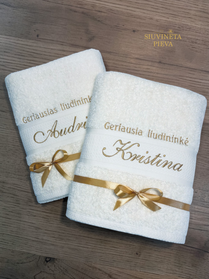 "Geriausiems liudininkams" - vonios rankšluosčiai